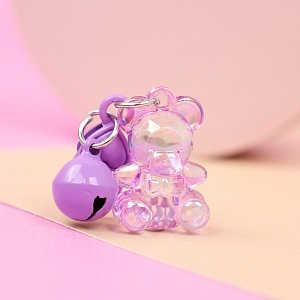 Брелок "Crystal Bear" фиолетовый, Q725-4