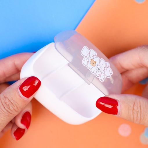 Наушники с чехлом "Bear's snack" №459, черный (Type-C)