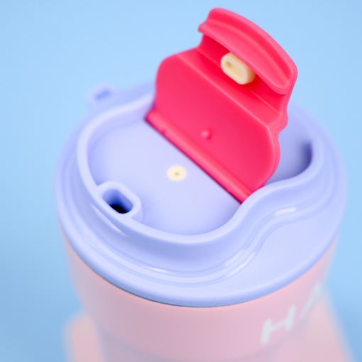 Термос "Happy" Funny party с сердечком, розовый, 450мл оптом