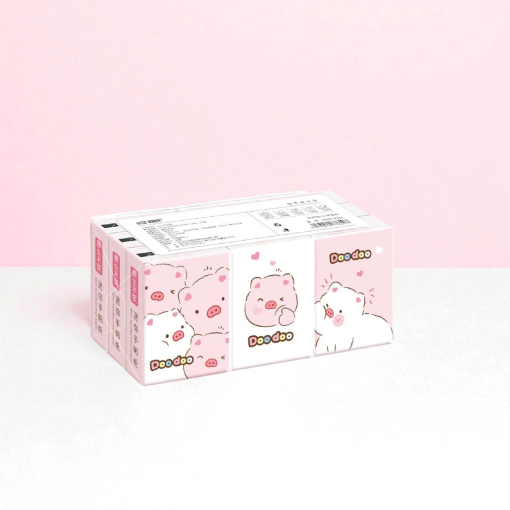 Салфетки бумажные "Свинка" doodoo, в ассортименте, 1уп