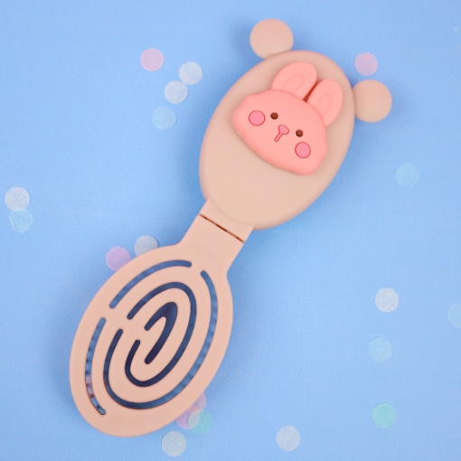 Расческа складная с зеркалом "Зайчик"