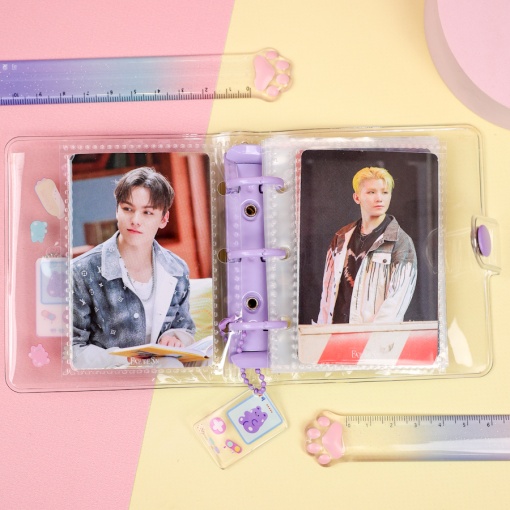 Альбом для карточек "Bear" фиолетовый 10,7х9,2см