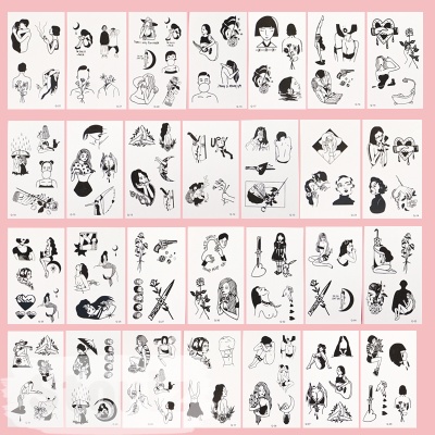 Временная татуировка "Characters" Q-30, 5.7x9.7 см