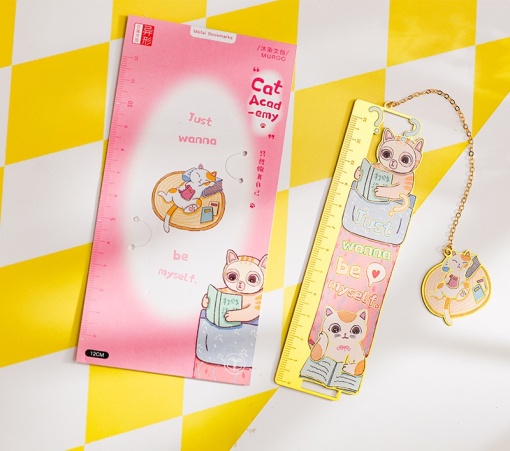 Линейка "Cat Academy" розовый, 15см
