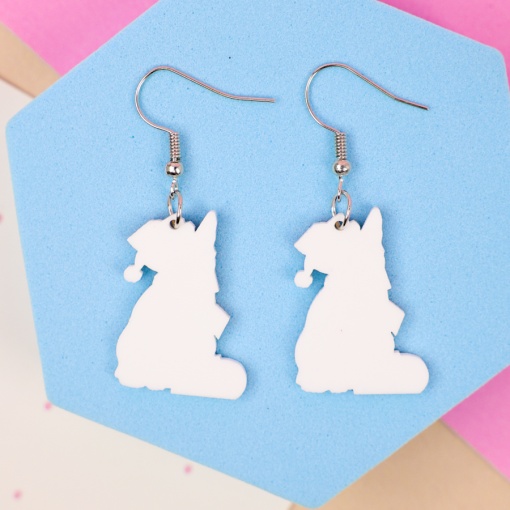 Серьги "НГ Рождественский Котик"