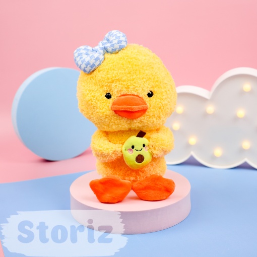 Мягкая игрушка "Утка с авокадо" 25см