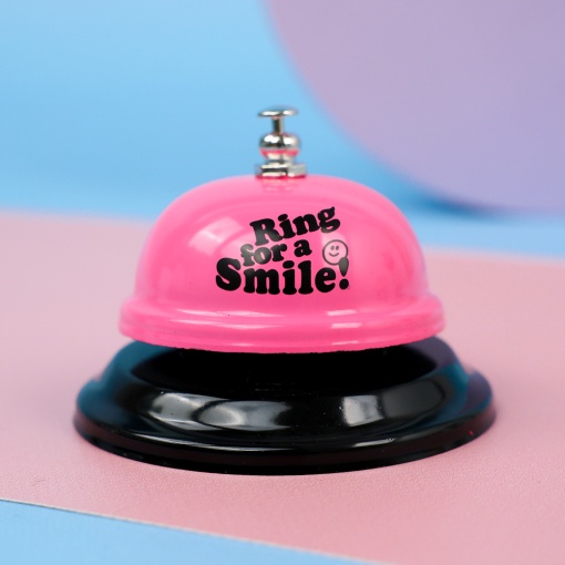 Настольный металлический звонок, розовый оптом