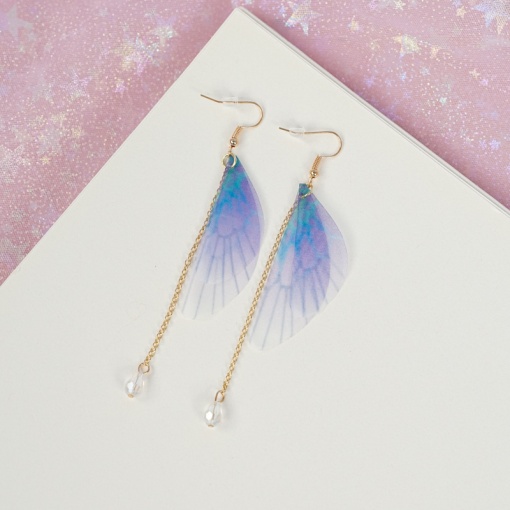 Серьги "Крылья Бабочки" голубые