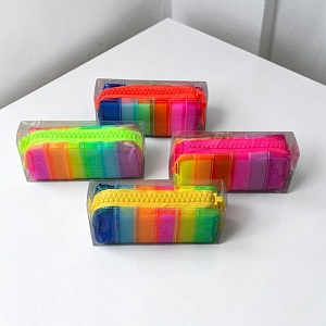 Пенал "Rainbow pop" color mix, в ассортименте 1шт