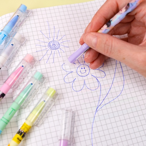 Ручка со стирающимися чернилами и стирашка "K-pop" BTS №21027 (синий)