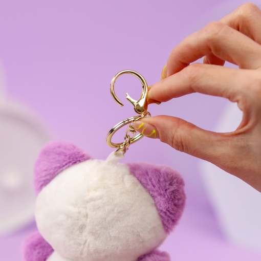 Мягкий брелок "Котенок Dudu" фиолетовый, 12 см