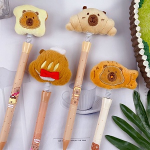 Набор ручек "Капибара-выпечка" в ассортименте 24шт