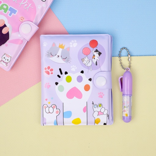 Мини-блокнот с ручкой "Кошачья лапка", в ассортименте 1шт.