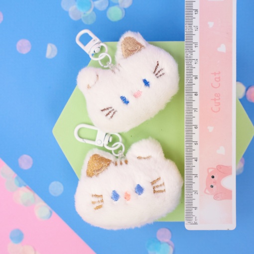 Мягкий брелок "Cat" белый