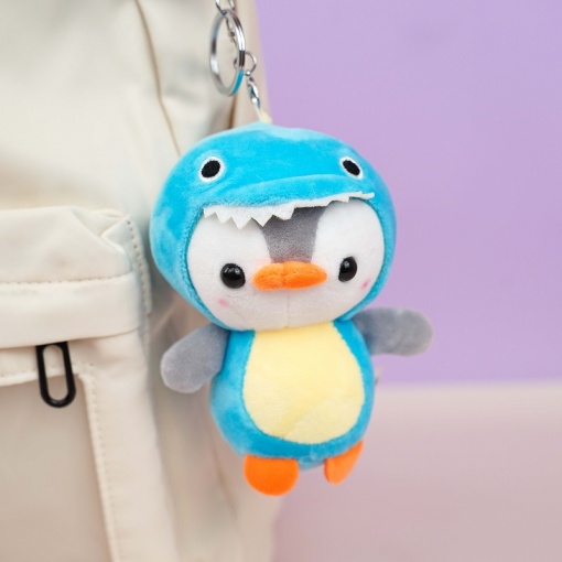Мягкий брелок "Пингвин" голубой 10 см