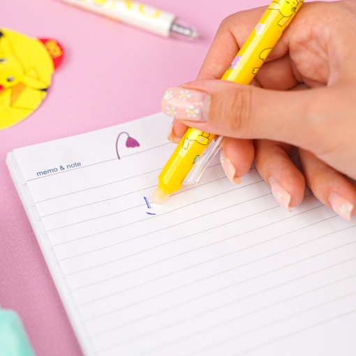 Ручка со стирающимися чернилами и стирашка "Покемон Пика-Пика", синяя