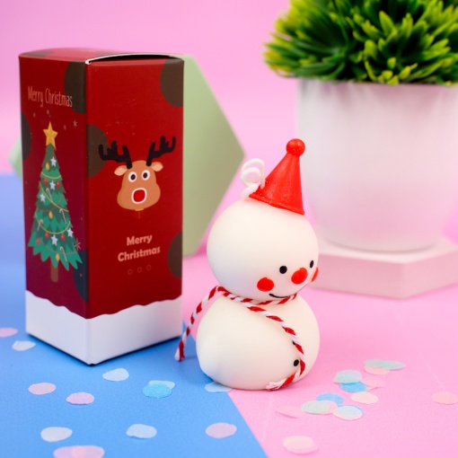 Свеча-арома "НГ Снеговик" 9см оптом