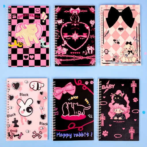 Блокнот на кольцах "Dark sweetheart" A5, в ассортименте 1 шт. 