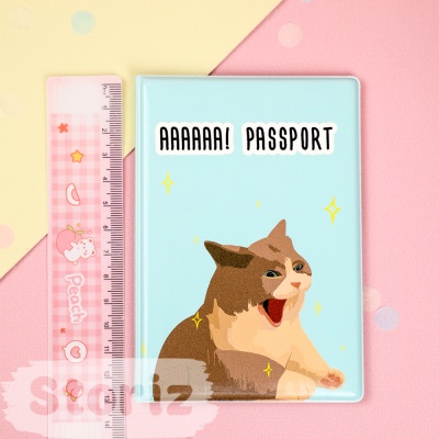 Обложка на паспорт "Ааа!" Cat, STORIZ