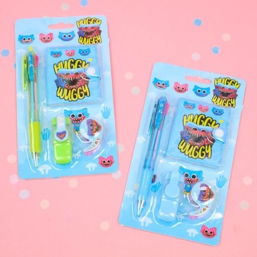 Набор канцелярский "Хагги Вагги" голубой (ручка, блокнот, маркер, скотч)