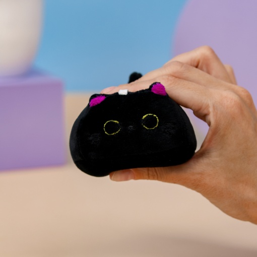 Мягкий брелок "Котенок" фиолетовый, 10см