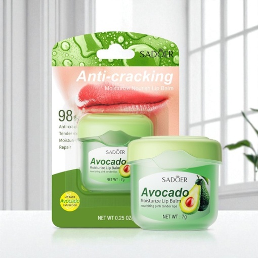 Бальзам для губ "Sadoer" anti-cracking, авокадо, 7г