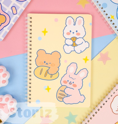 Блокнот "Bear&Bunny" A5, (набор 4шт)