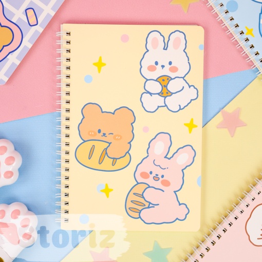 Блокнот "Bear&Bunny" A5, (набор 4шт)