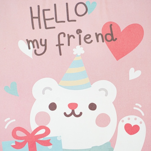 Подарочный пакет "Медвежонок" розовый, 27x21x11 см