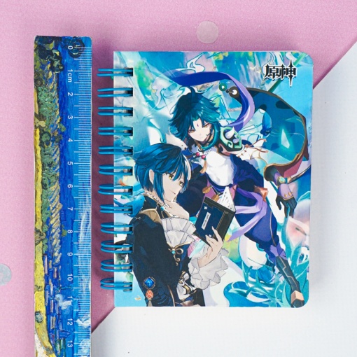 Мини-блокнот на пружине "Genshin Impact" A7