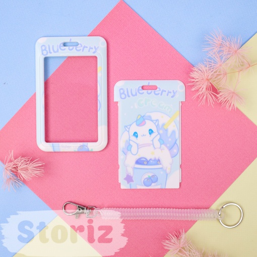 Брелок-чехол для карты "Unicorn", blueberry creum