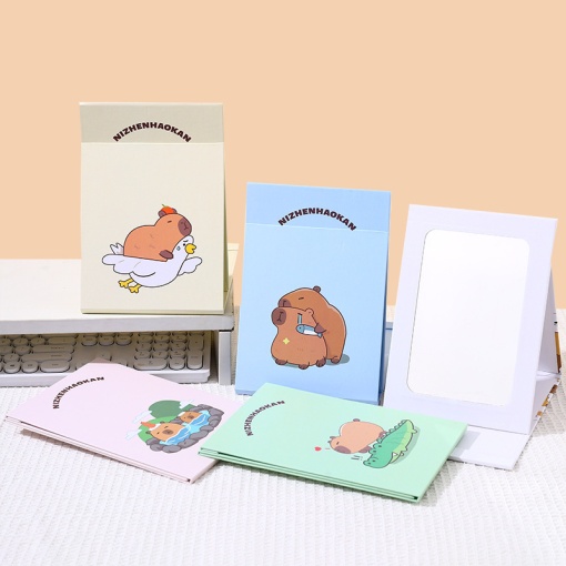 Зеркальце настольное "Капибара" 15х21см в ассортименте, 1 шт.  