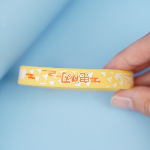 Браслет силиконовый "Demon Slayer" желтый