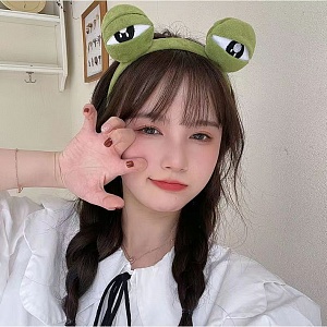 Ободок для волос "Pepe Frog eyes"
