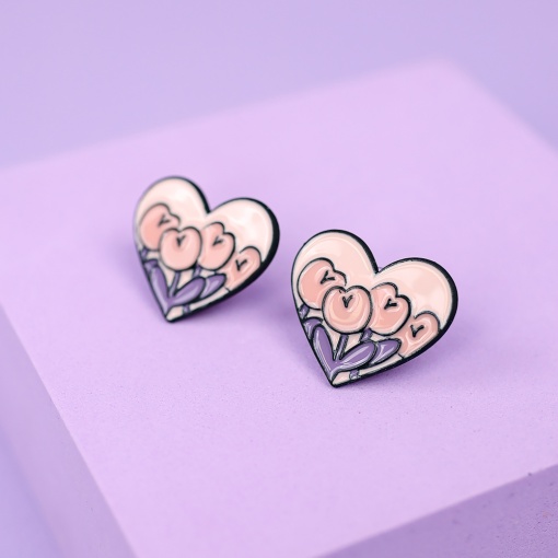 Серьги-гвоздики "Oil Painting Flowers"