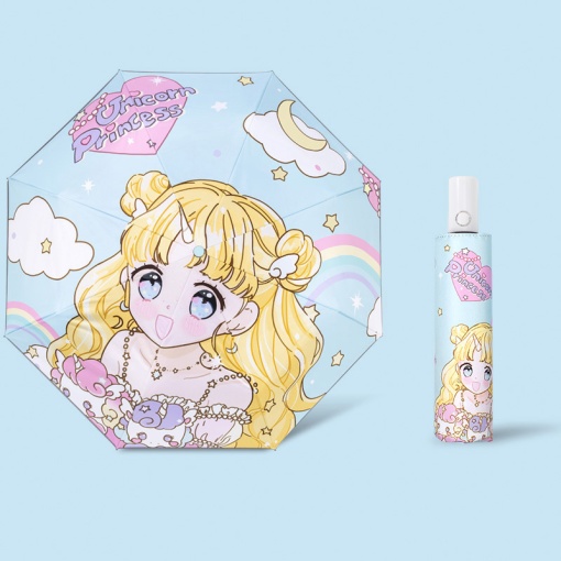Зонт-автомат "Unicorn Princess" голубой