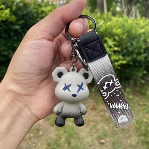 Брелок "Bearbrick" серый (градиент)