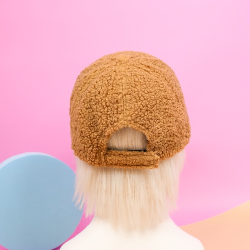 Бейсболка плюшевая "Unique" коричневый (54-60см)