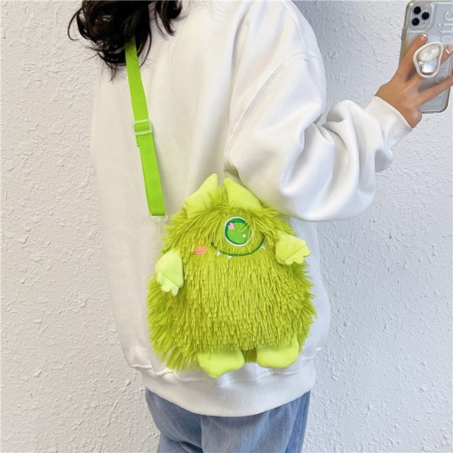 Сумочка плюшевая "Монстрик" зеленый 