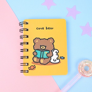 Блокнот на кольцах "Cute Bear" №2 (8х10,5см)