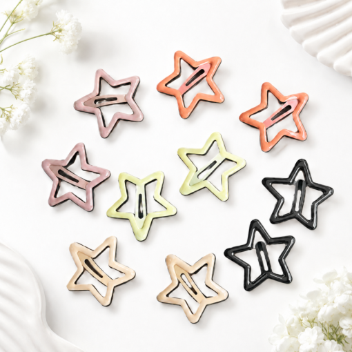 Набор заколок "Y2K STARS" chocolate, 10шт