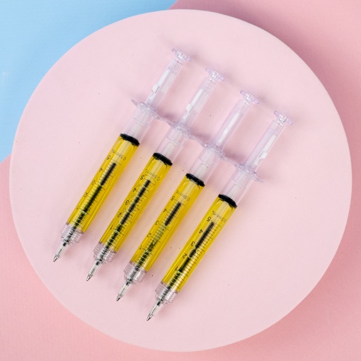 Ручка "Шприц" желтый (черный)