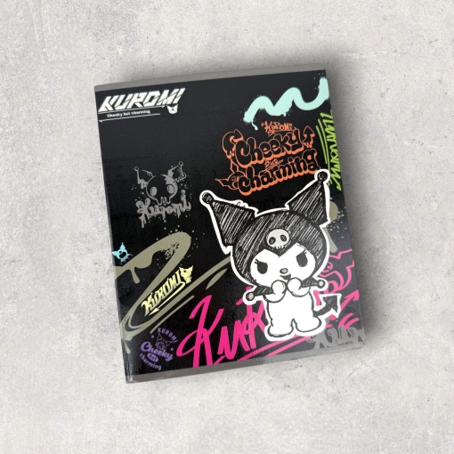 Тетрадь "Kuromi" граффити, A5, 48 листов (клетка), в ассортименте,1шт