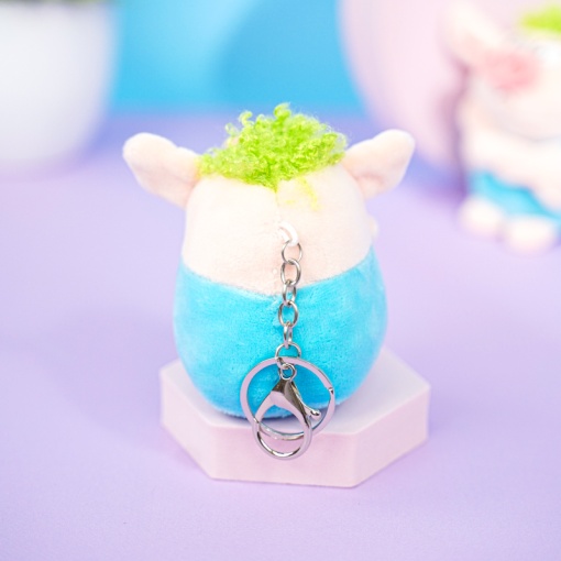 Мягкий брелок "Поросёнок" голубой, 13 см