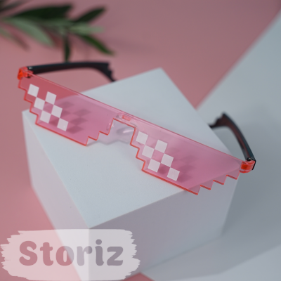 Солнцезащитные очки "Пиксели" Minecraft-розовый