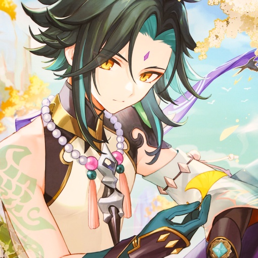 Подарочный пакет "Genshin Impact" Сяо 41*27,5*8,8 см