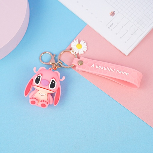 Брелок "Глазастик" розовый, с рез. ремешком