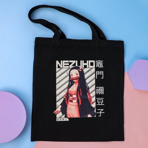 Сумка тканевая "Nezuko", черный, 309-ZH