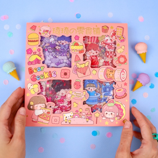 Набор наклеек "Bear cookie" 100 листов.