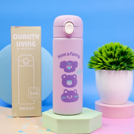 Термос "Have a funny" №6445 фиолетовый, 390 мл. оптом